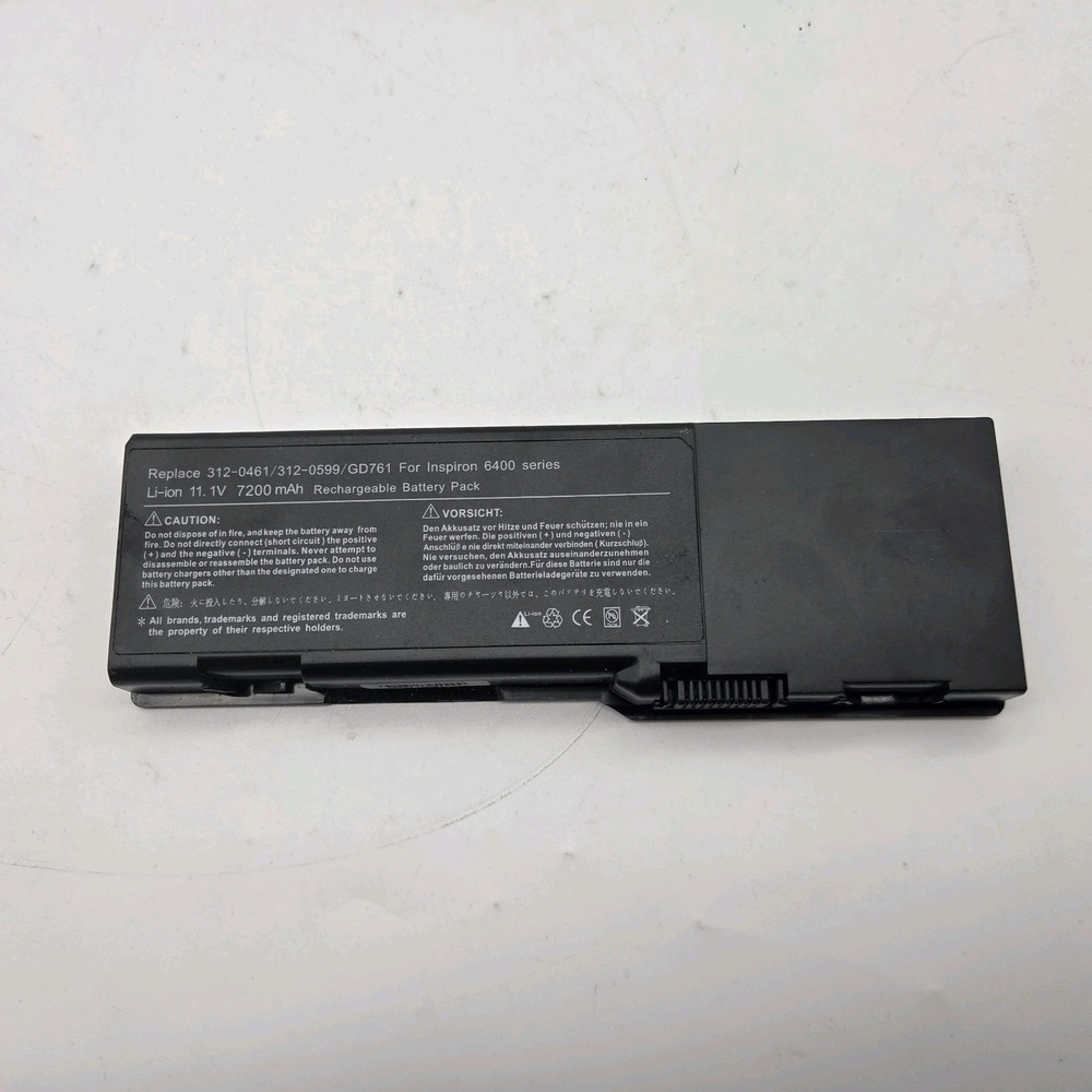 Replacement Li-ion battery 312-0461/312-0599/GD761 for inspiron 6400 - 7200 mAh